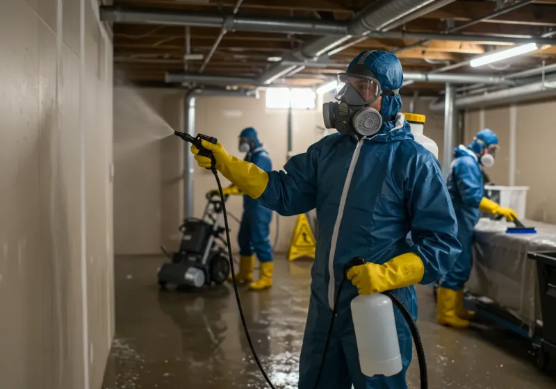 Basement Sanitization and Antimicrobial Treatment process in Mattawa, WA