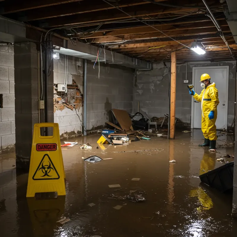 Flooded Basement Electrical Hazard in Mattawa, WA Property